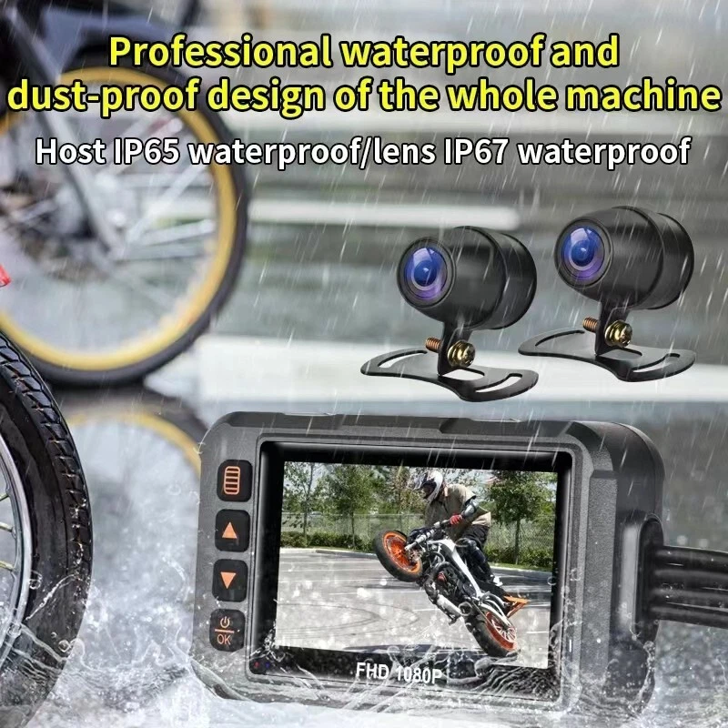 1080P Motorcycle Dash Camera WIFI GPS HD Waterproof Recorder DVR Night Vision AU - Image 4 of 4