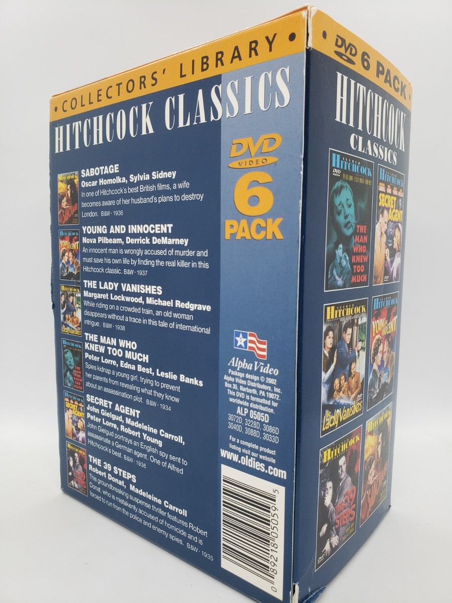 Alfred Hitchcock Classic DVD 6 Pack! 1 Open, 5 Brand New