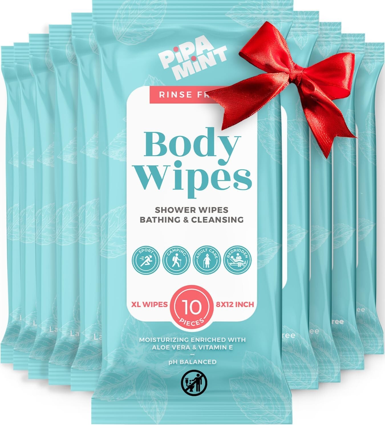 Ultimate Shower Wipes for Adults - 10 Packs of 100 XL Refreshing Clean Wipes