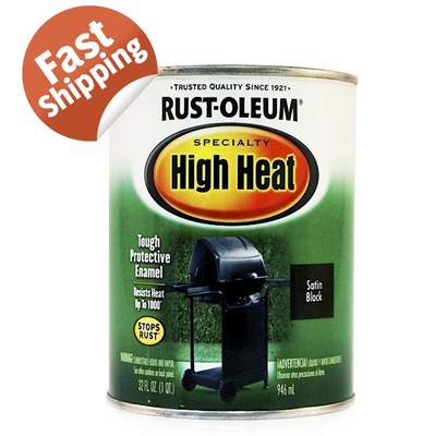 Rustoleum Rust Oleum High Heat Satin Black 946ml Paint Bbq Grill