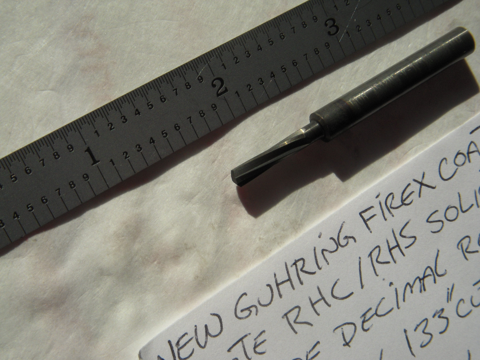 NEW GUHRING 6MM SH. X .133" CUT DIA. X 2 3/16" OAL 4FL SOLID CARBIDE R