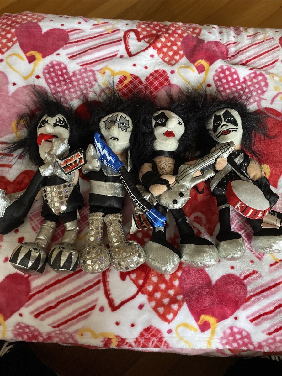 Vintage, Complete Set Of Kiss Plush Dolls, 10” Condition