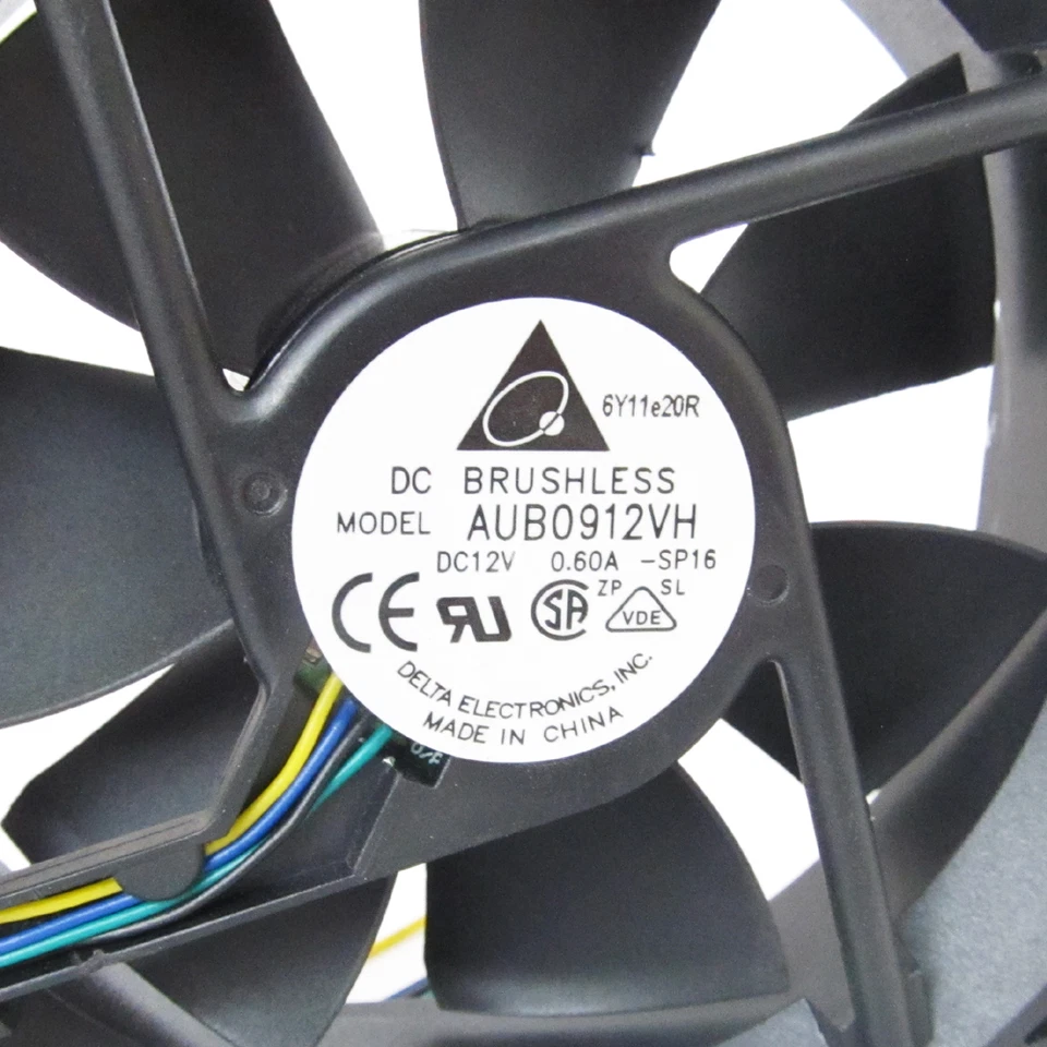 1pc Delta AUB0912VH 92x92x25mm 12V 0.60A 7.2W Brushless DC Case Fan 4 Wire 4 Pin - Image 2 of 4