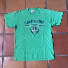 Vintage Oneita Mens Large Made In USA San Francisco California Green T-Shirt EUC