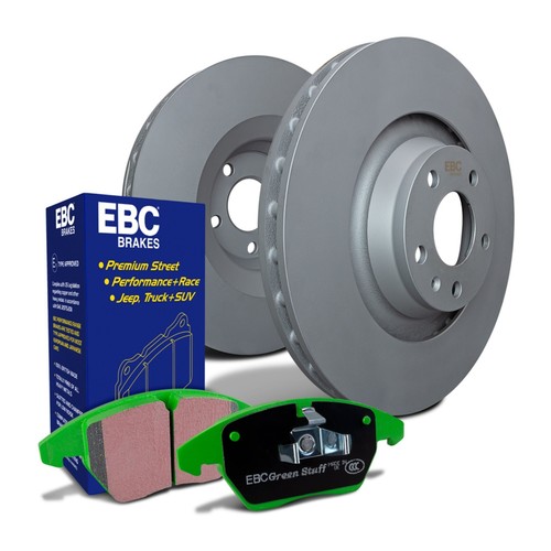 EBC Rear Brake Discs and Greenstuff Pads Kit For Ford Fiesta Mk7 1.6