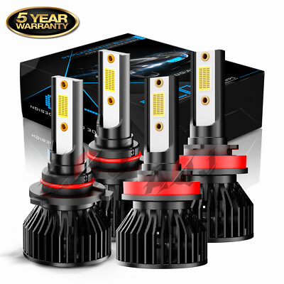For Honda Insight 2010-2014 LED Combo Light Headlights High+Low Beam Bulbs 6000K