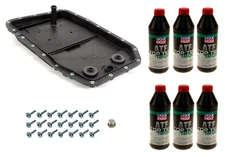 Auto Transmission Service Kit (Oil Pan+Filter+Gasket+Bolts) + 6L ATF for BMW