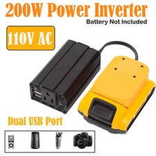 Outdoor Power Inverter For Dewalt 20V MAX Lithium Battery w/ AC110V  2-USB Port