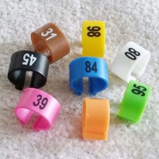 100 Pcs Chicks Rings Clip Poultry Leg Band Bird Pigeon Parrot 1-100 Numbered 8mm