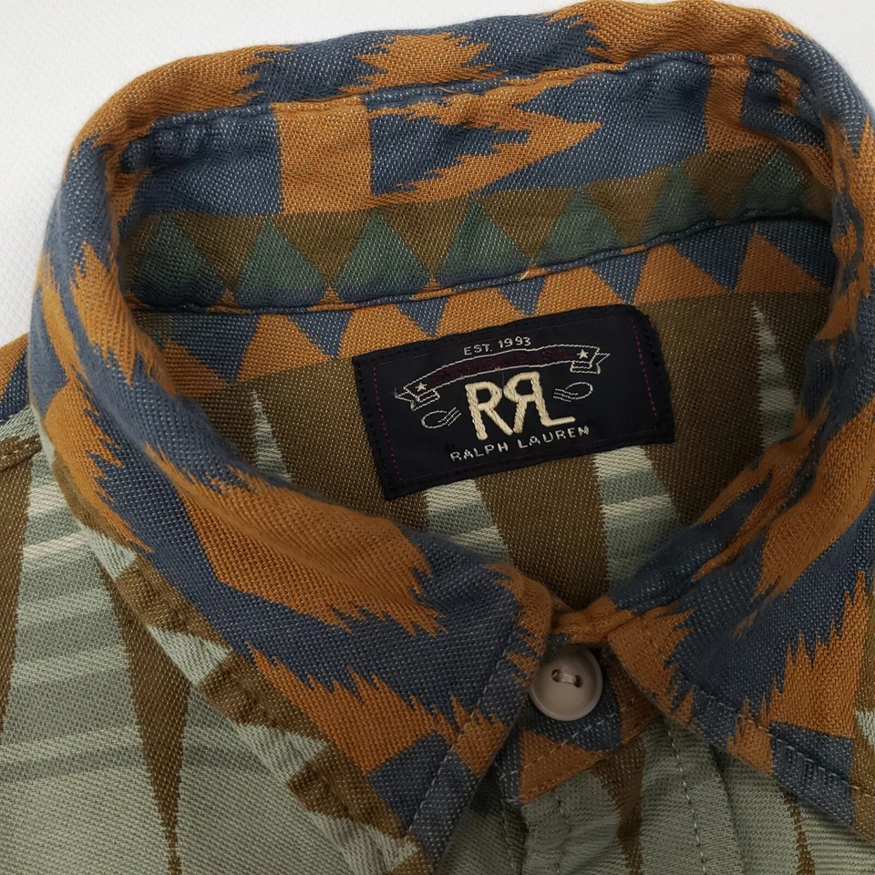 RRL Aztec Navajo Shirt Small Men Native Western Jacquard Double RL Ralph Lauren - Image 3 of 4