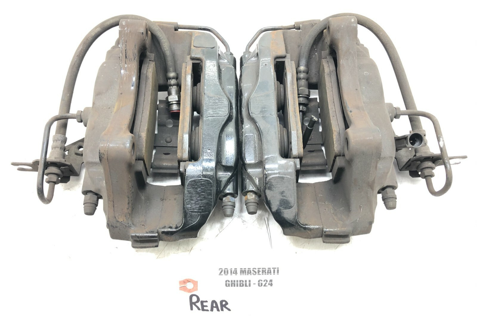 2014-2017 MASERATI GHIBLI S REAR BRAKE CALIPERS X2 BREMBO OEM 43K.
