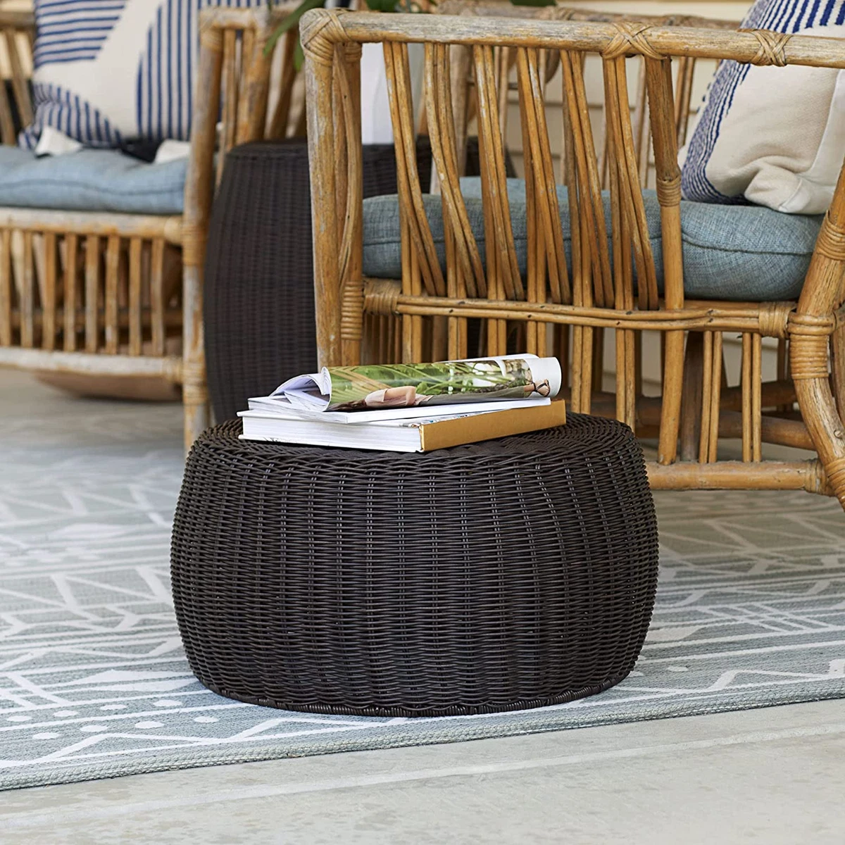 Resin ottoman on sale
