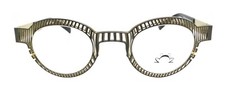 New Authentic Eye'DC V789 010 90s France Vintage Gray Beige Metal Eyeglasses NOS