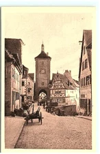 S03-8330, ROTHENBURG O. T., PLONLEIN, ANTIQUE POSTCARD