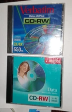Verbatim Data Life Plus CD-RW & Imation Data CD-RW New Lot (2)PC Sealed freeship