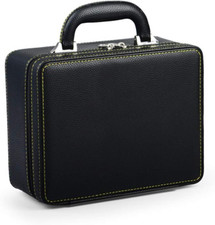 Black Luxury Leather Travel Jewelry Box Jewelry Storage Case Jewelry Suitcase fo