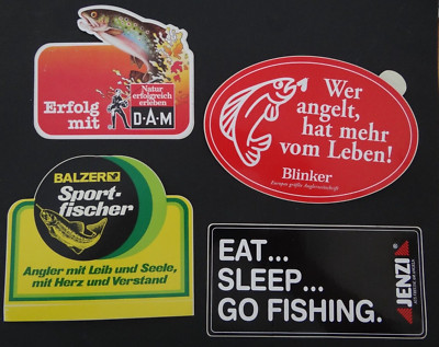 4x Promotional Stickers Fishing Jenzi Indicator Dam Balzer 80er Convolute