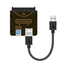 RAID Adapter For SSD HDD Hard Disk From SAS SFF-8482 To USB 3.0 5GBPS
