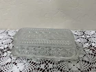 Vintage Wexford Anchor Hocking Clear Cut Glass Butter Dish with the Lid