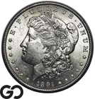 1891-S Morgan Silver Dollar Coin, Choice Unc+, Nice Mint Luster