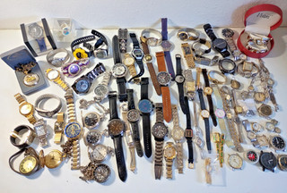 VTG 1970s 2000s Watch Lot for Parts Repair As Is 10 Pounds Pocket Mens Womens
