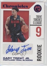 2018-19 Panini Chronicles Rookie Signatures Blue 39/49 Gary Trent Jr Auto 4f5