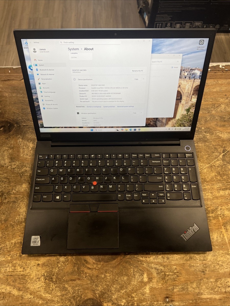 Lenovo ThinkPad E15 15.6 inch (512GB, Intel Core i7 10th Gen