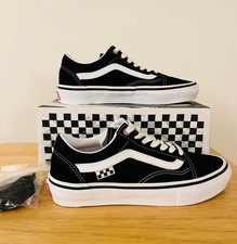 NEW Vans Skate Old Skool Size 4.5 Black/White Sneakers