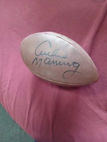 Archie Manning Signed Football.  Saints Guaranteed Authintic