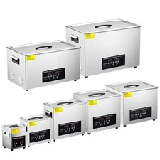 CREWORKS 2L-30L Digital Ultrasonic Cleaner Stainless Steel Tank w/ Timer Heater