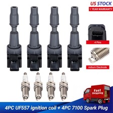 Fits 2019-2020 Hyundai Santa Fe 2.4L L4 4X Ignition Coils & Spark plugs UF764