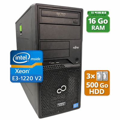 Fujitsu Primergy TX100 S3 Xeon E3-1220 v2 3,10GHz 8GB RAM 3x500GB HDD