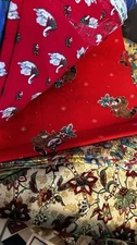 Surprise CHRISTMAS Variety Pack bundle 5 YARDS FABRIC Mix Assortment Reds Greens