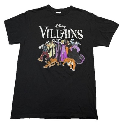 Disney Villains Graphic Print T-Shirt Evil Queen Maleficent Ursula Size M