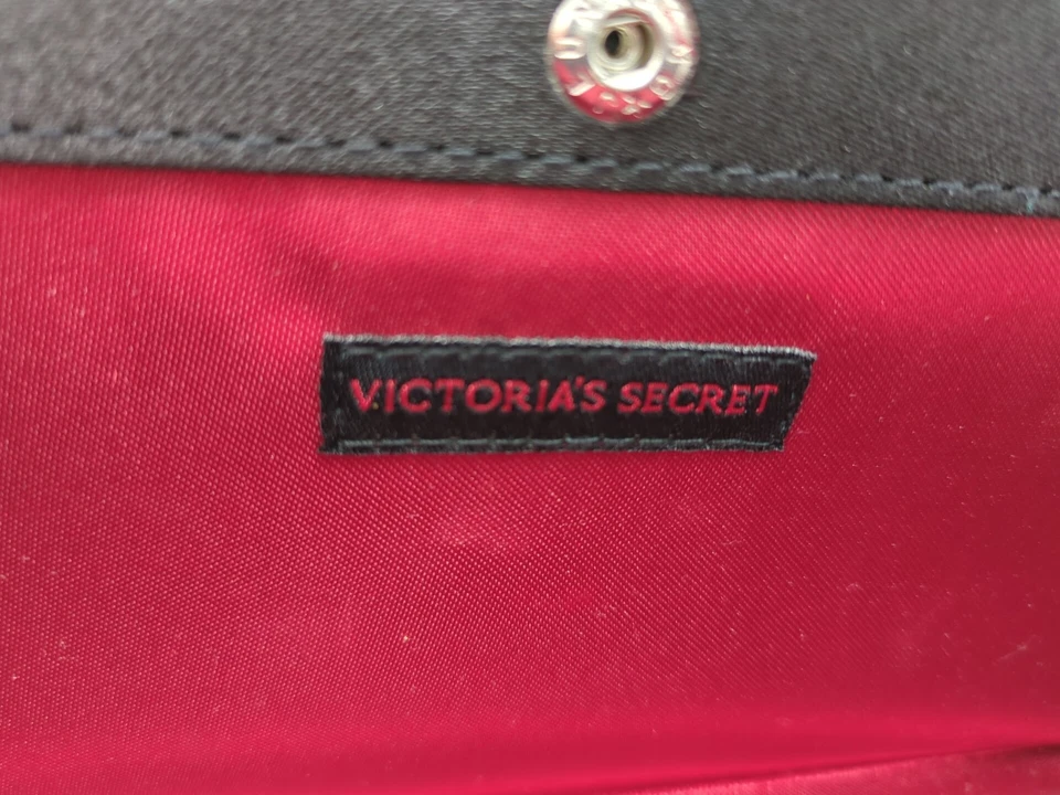 De Colección Mini Bolso Negro Satinado y Cuentas Rectángulo Caja Mano Noche Cóctel Formal Foto 3 de 4