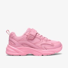 Clarks Girls Crafton Park Kid Pink Trainers Textile Casual