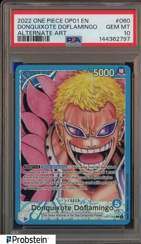 2022 One Piece OP01 EN #060 Donquixote Doflamingo Alternate Art PSA 10 GEM MT