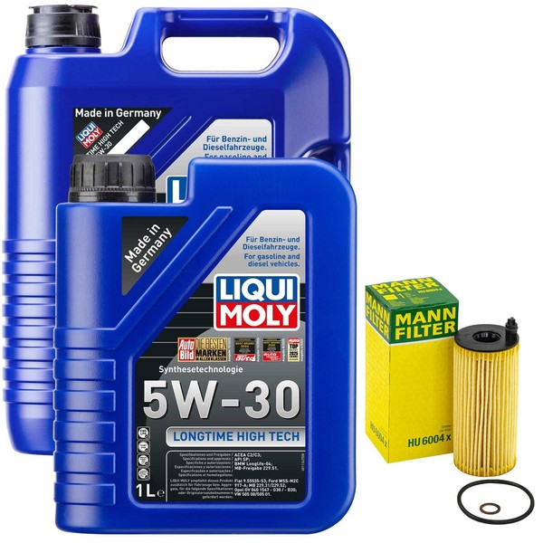 MotoröL Set High Tech 5W-30 Liqui Moly 6 Liter + ÖLfilter FüR BMW Mini Toyota-image