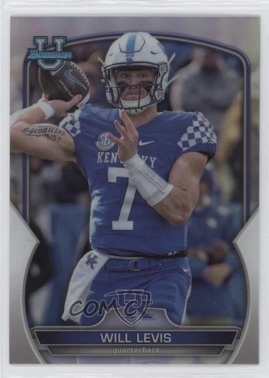 2022 Bowman U Chrome Refractor Will Levis #5 0hw4