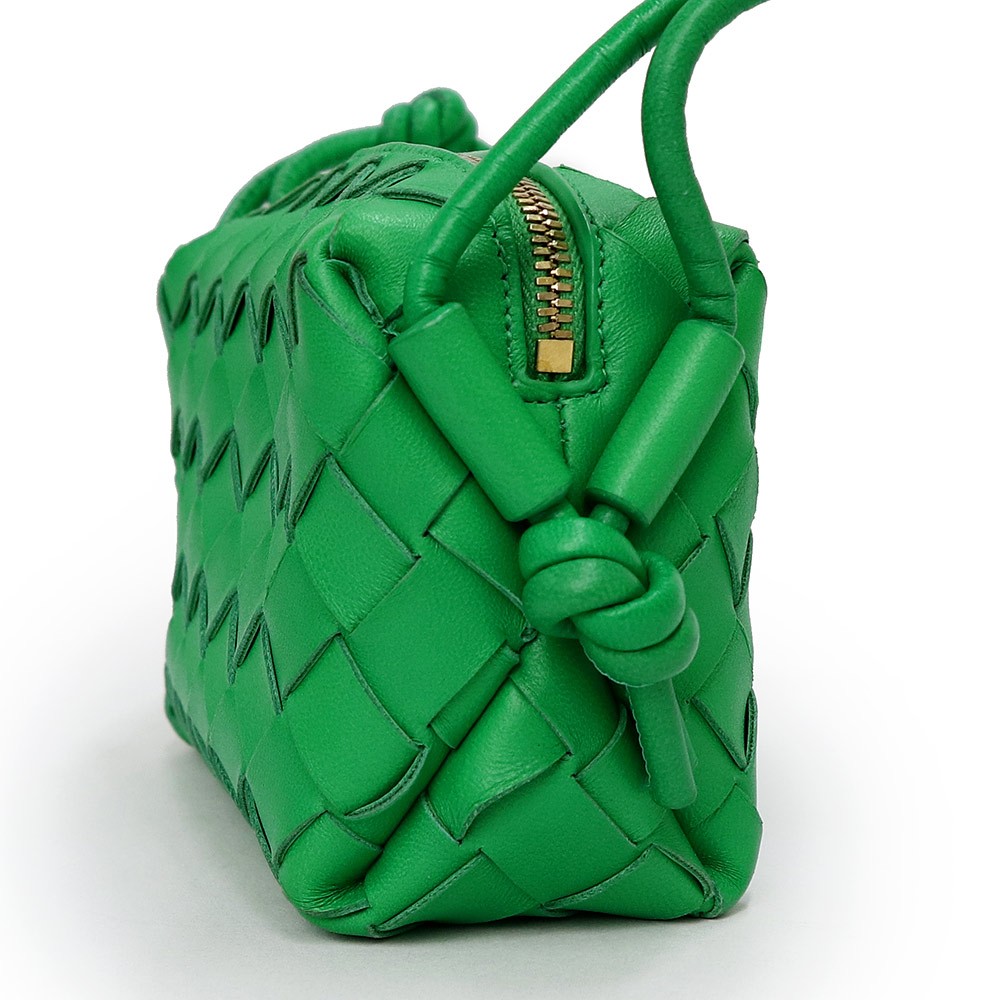 BOTTEGA VENETA 680255 Mini Loop CameraBag Intrecciato Lambskin Parakeet Shoulder thumbnail 4