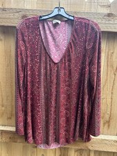 Show Me Your Mumu tunic paisley red burgundy size L Large