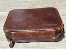 Snap-on Tool Bag Brown Leather Tool Case Full-length Zipper Tool-holding Strap