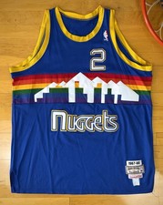 Alex English Denver Nuggets 1987 Authentic Mitchell & Ness Basketball Jersey 48