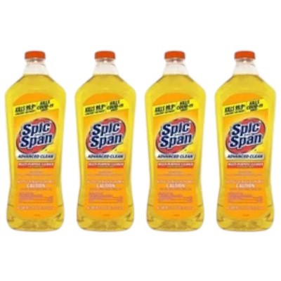 4 Pack Spic And Span Multi-purpose Cleaner Lemon Scent Liquid Floor Cleaner