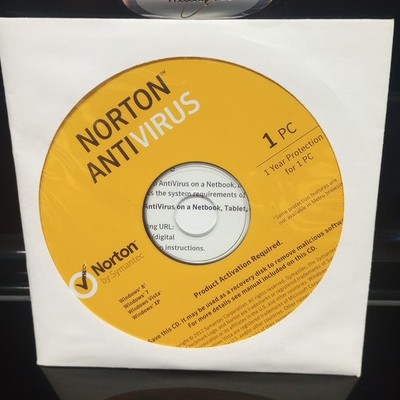Norton AntiVirus For Windows 2012 CD 1 Year PC Protection 8 7 vista XP recovery