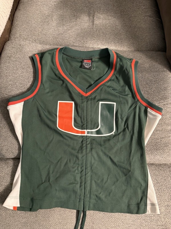 Miami Hurricanes Basketball Jersey Youth 8-10 Tank Top