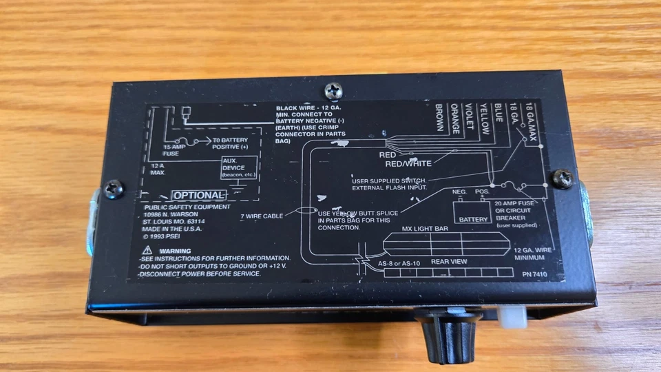 Code 3, 020667, PSE Light Bar Controller Control Box Arrowstik Flash 7410 - Image 4 of 4