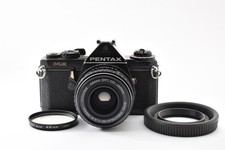 MINT w/Hood Pentax ME Black 35mm SLR Film Camera Body M 35mm f2.8 Lens From JP