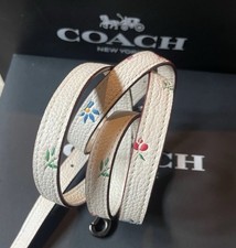 Coach Leather Crossbody Strap Chalk/black Hardware Replacement Meadow Floral
