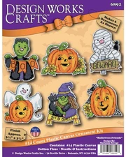 DIY Design Works Halloween Friends Plastic Canvas Ornament Kit